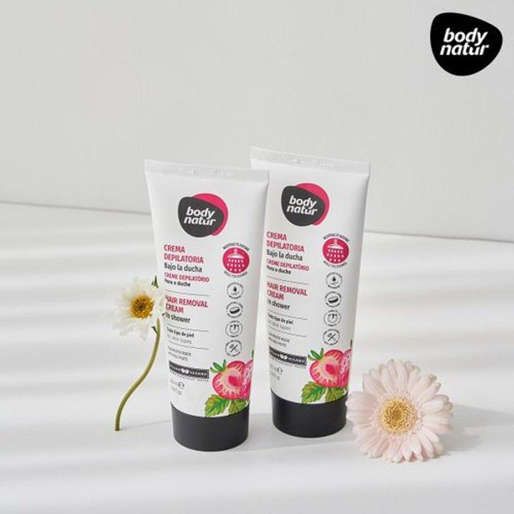 (2 шт.)BODY NATUR Крем для депиляции для душа Все типы кожи Красные фрукты