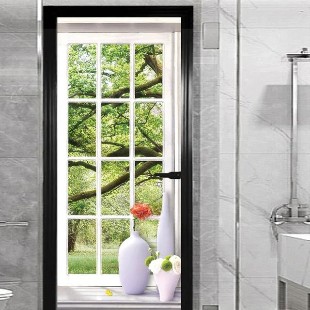 Наклейка на окно и внешнюю дверь для гостиной, спальни, сделай сам, самоклеящиеся обои, домашний декор, дверной плакат, ремонт, легко наклеивается