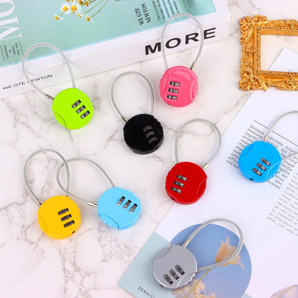 32 Pack 3 Digit Combination Gym Lock Mini Wire Rope Combination Lock Number Luggage Lock Waterproof Travel Padlocks