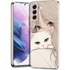 Мультяшный Забавный Парень Девушка Пара Чехол для Телефона Для Samsung Galaxy S24 Ultra S23 FE S22 S20 S21 5G S10 S9 Plus S10E S8 Мягкий Прозрачный Чехол