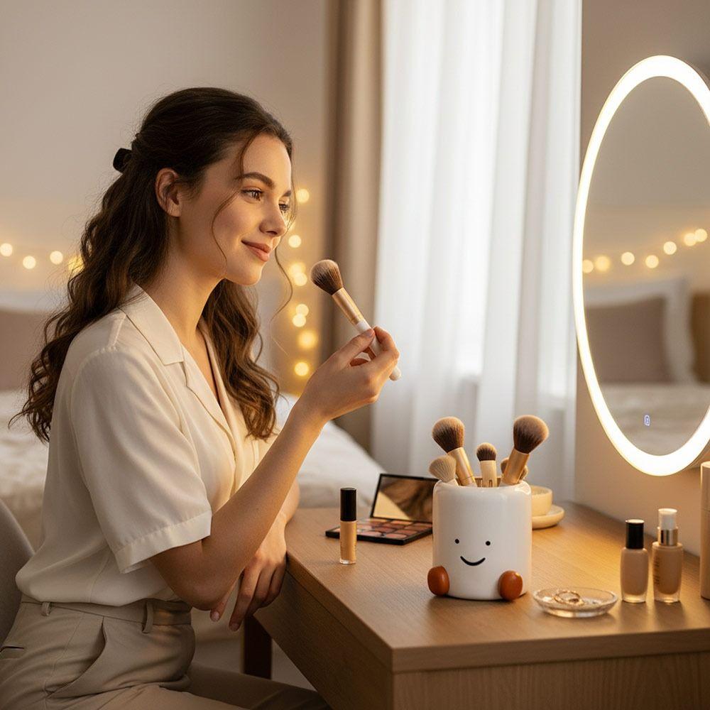 Cartoon Desktop Pen Holder Large Capacity Remote Control Storage Box for Students Gift