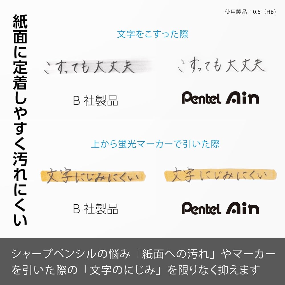 Стержни для механического карандаша Pentel Pentel Ain Limited 0.5мм B AMZ-C285LMST1