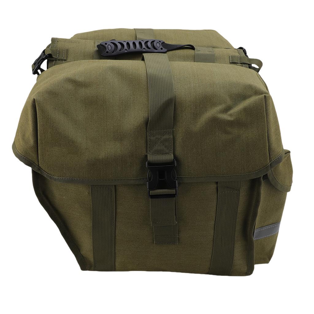 Двойная сумка на велосипедное сиденье, водонепроницаемый холст, большая вместимость, двойная боковая сумка на задний багажник велосипеда для велоспорта