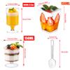 10Pcs Disposable Trapezoidal Circular Mousse Dessert Cup Yogurt Frozen Cake Appetizer Cup Mini Pudding Fruit Ice Cream Cup