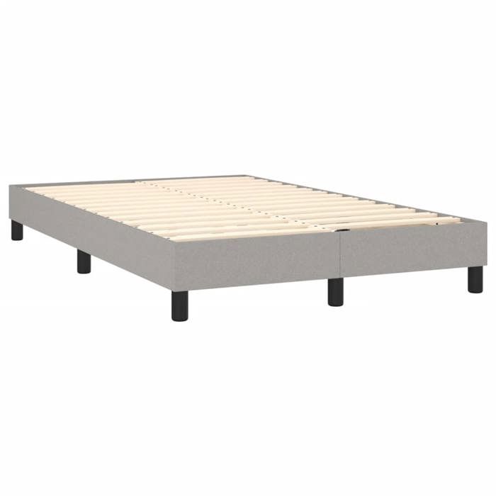 Maison Exclusive - Sommier à lattes de lit avec matelas Gris clair 120x200cm Tissu