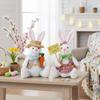 Creative Easter Plush Bunny Ornament Cartoon Easter Rabbit Doll  Party Scene Prop
