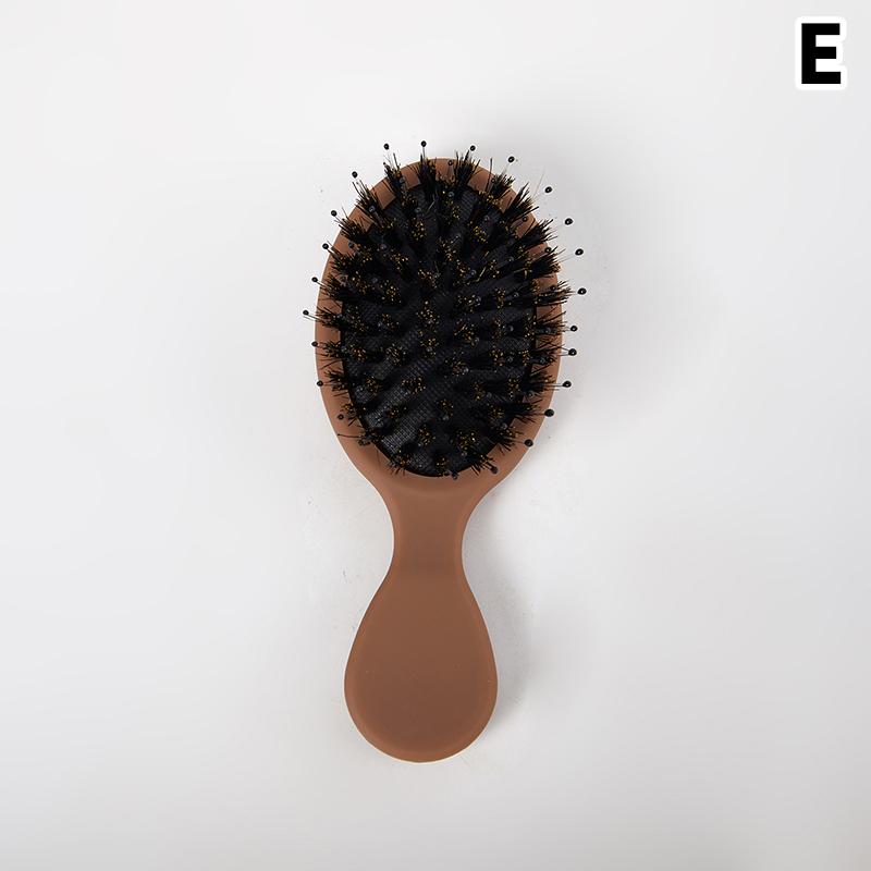 1Pc Oval Boar Bristle & Nylon Hair Comb Mini Anti-Static Hair Scalp Massage Comb Hairbrush Salon Hair Care Brush Styling Tool