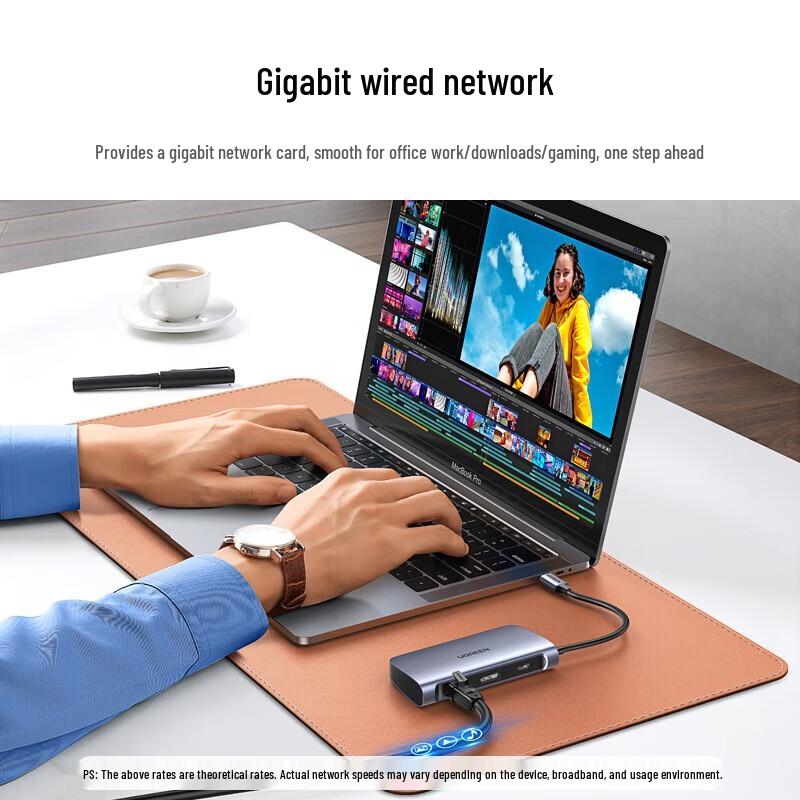 Ugreen USB-C хаб с HDMI и Gigabit Ethernet