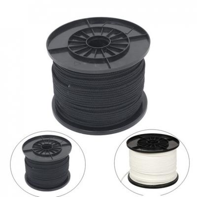 3/16"×500' Полипропиленовый шпагат для обвязки Тяговый шнур 8-прядный канат Черный/Белый