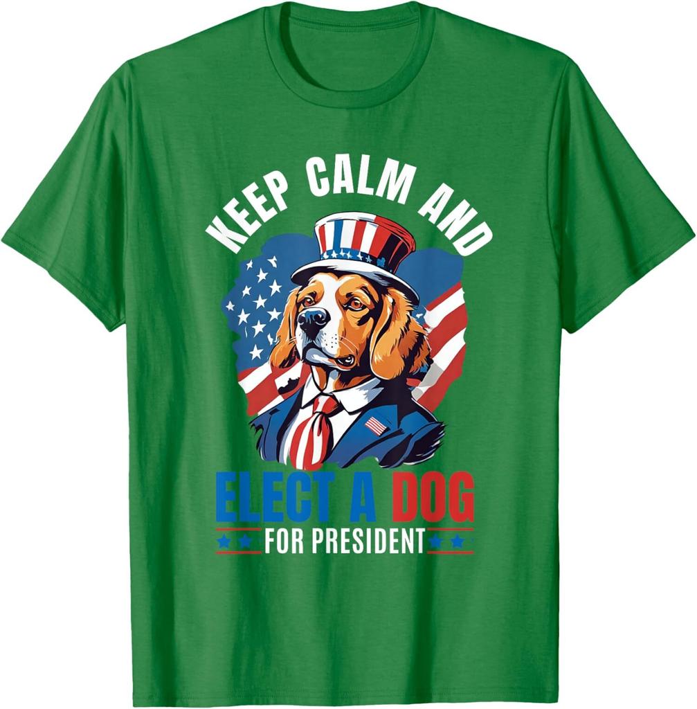 Keep Calm and Elect a Dog Funny President Elections Unisex T-Shirt