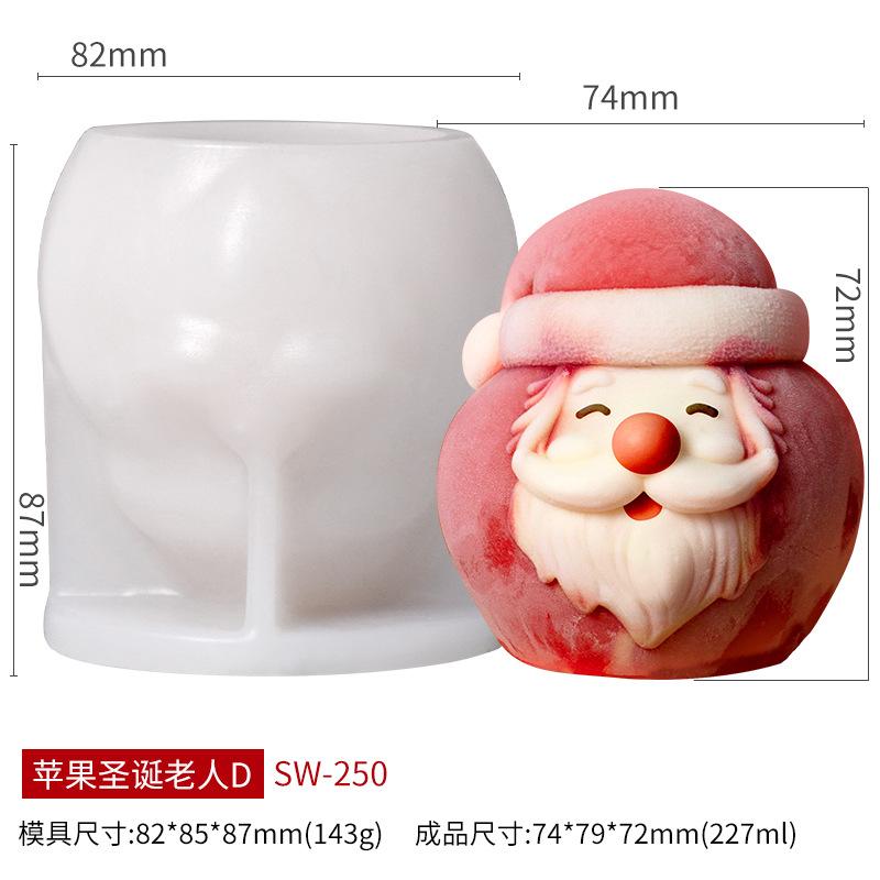 Christmas Silicone Mold For Handmade Scented Candle Plaster Mousse Cake Baking Craft