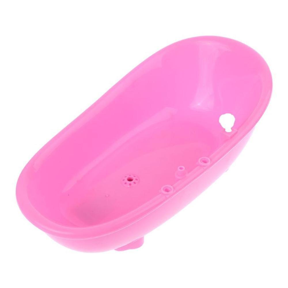 Игрушки для купания детей Мини-ванная 1:6 масштабов, миниатюрные пластиковые ванны, аксессуары для кукол с электрической ванной