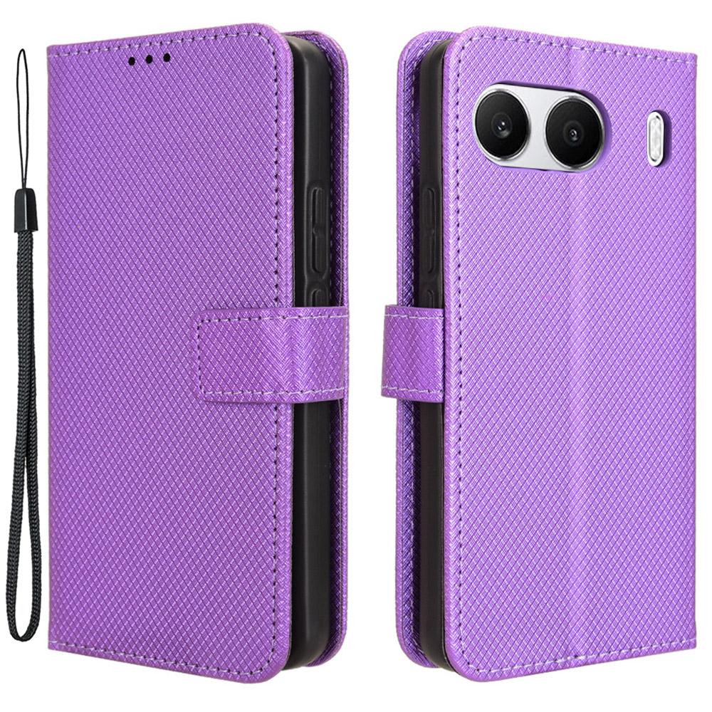 For OnePlus Nord 4 5G Phone Stand Case Diamond Texture PU Leather Cover Wallet