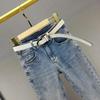 Sequined Diamond Feet Jeans Women's Autumn Clothes High Waist Slim Slimming Pencil Nine-point Pants