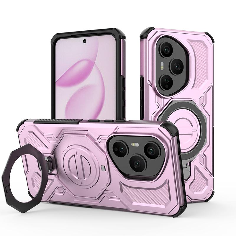 KEYSION Противоударный магнитный чехол для HONOR 400 Pro 5G с откидной металлической подставкой-кольцом для телефона, задняя крышка для Huawei Honor 400 5G
