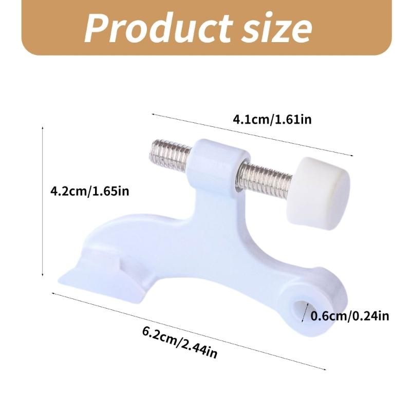 Heavy Duty White Colored Door Top Hinges  easy installs US Type Door Stoppers Luxurious White Door Hinges For Various Door