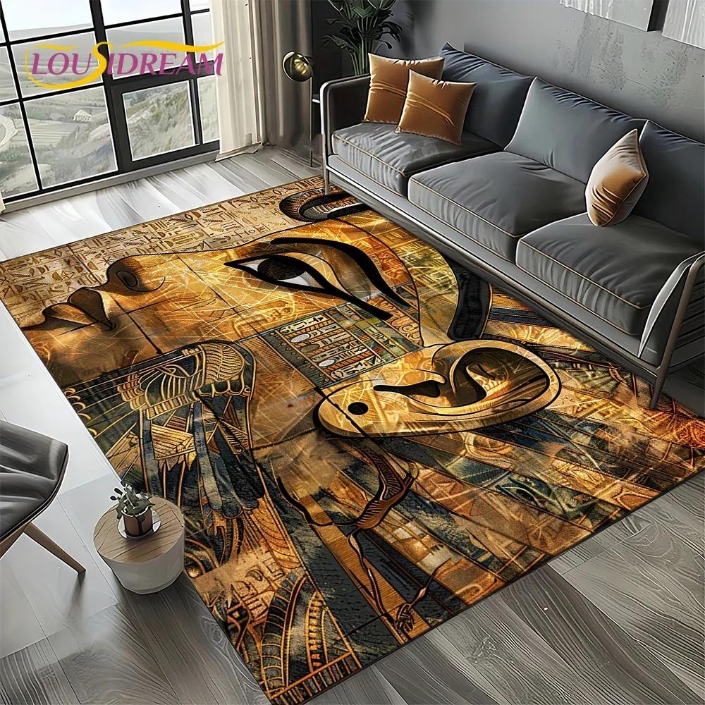 Настенная роспись Древний Египет Иероглифы Мифология Ковер Коврик для Гостиной Спальни Декор Дивана, Нескользящий Коврик для Пола