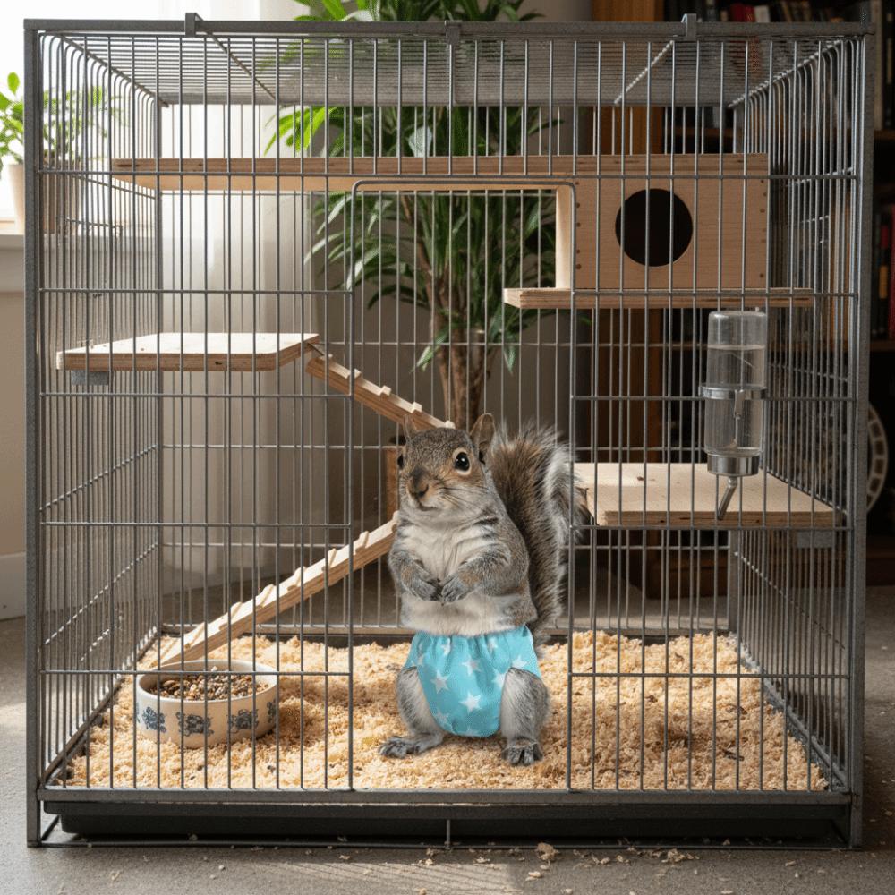 Breathable Pet Training Pants Absorbent Squirrel Underwear  For Guinea Pigs, Squirrels