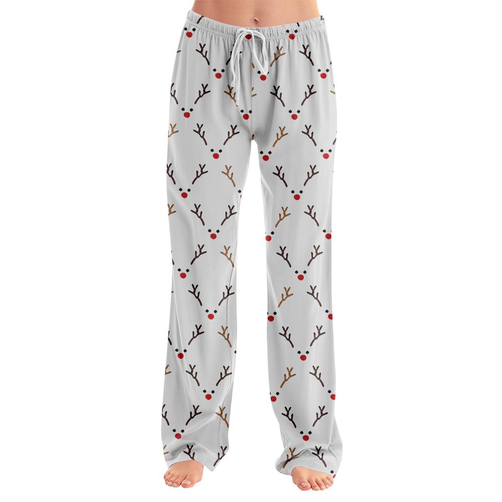Adult Fashionable Loose Christmas Printed Casual Pants, Loungewear, Sleep Pants