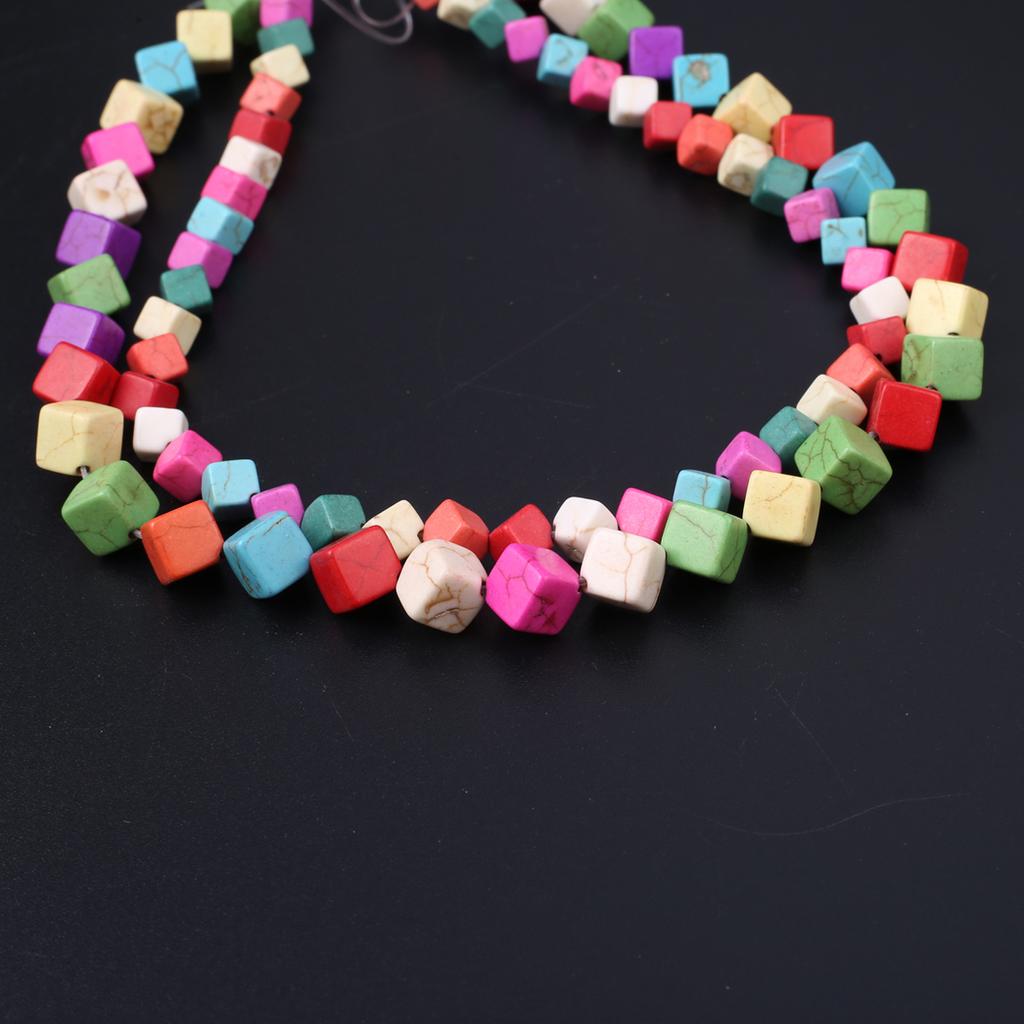 1 нить рейки целебная энергия натуральные камни бусины квадратные цветные бирюзовые свободные разделительные бусины для самостоятельного изготовления рождественских аксессуаров бижутерии 38 см