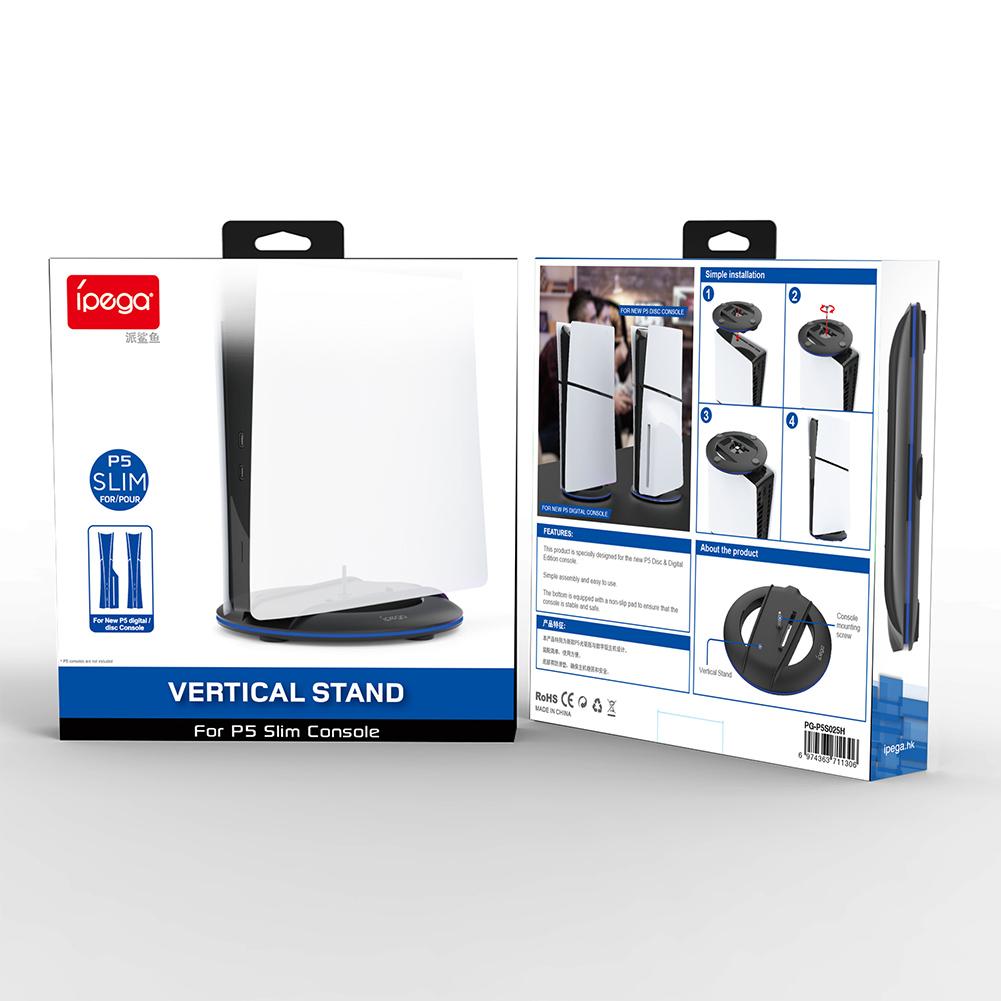 Vertical Stand Non-Slip Base Stand Holder Stable Display Stand Base Console Stand for PS5 Slim Console Disc and Digital