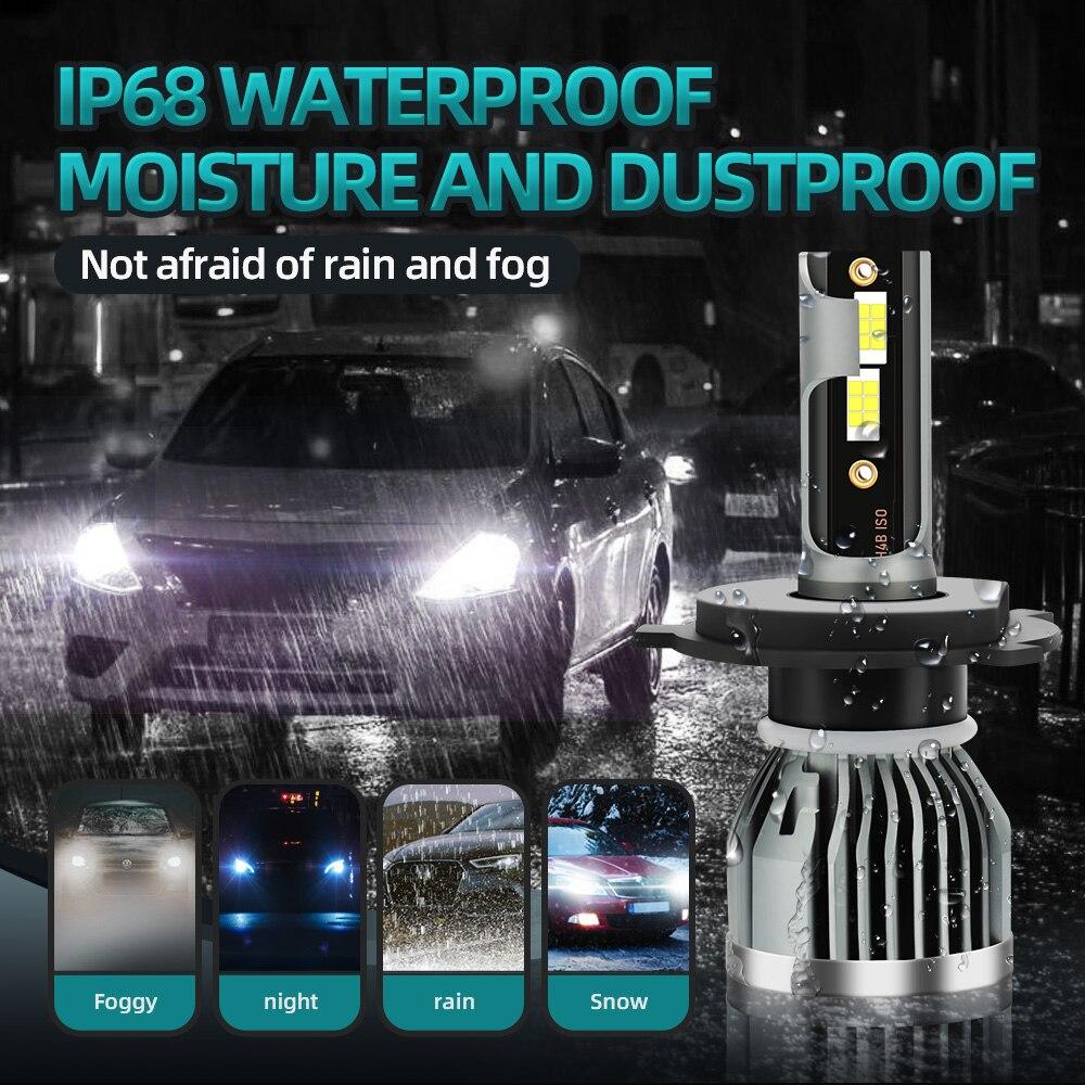 Roadsun Светодиодная фара H4 с ближним и дальним светом HB4 HB3 9005 9006 H11 H13 9004 9007 H1 H7 LED Canbus Чип 3570 Автомобильные противотуманные фары 12В 6000К