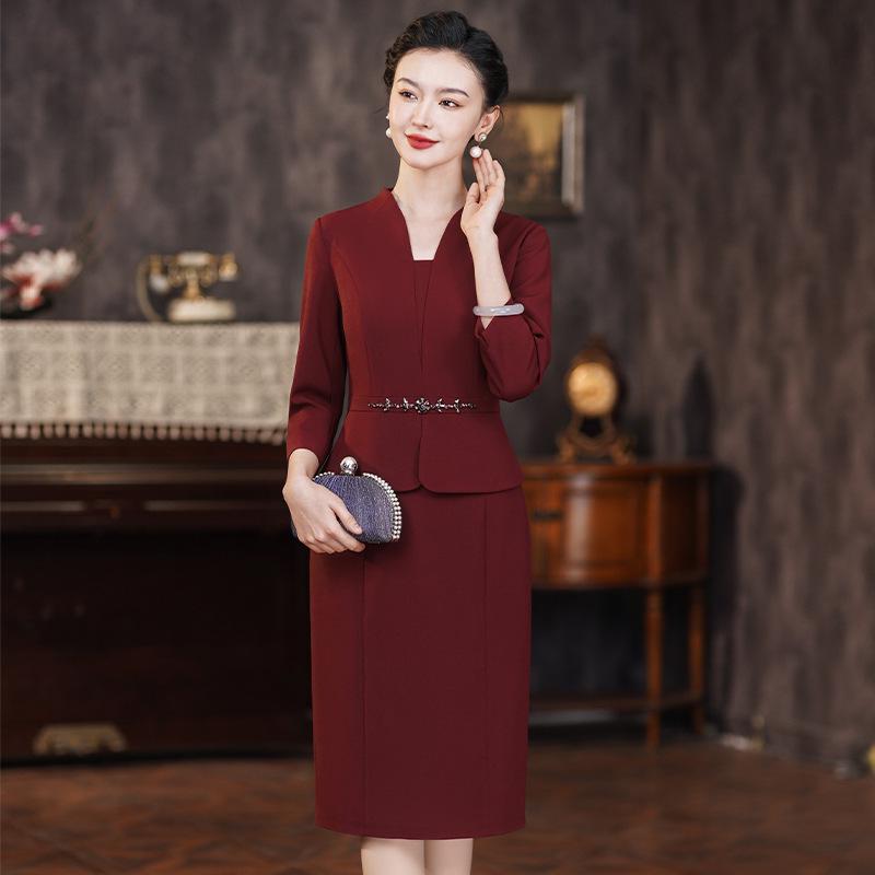 Shenzhen Cheongsam Plus-Size Mother of the Bride Dress 2024 High-End Wedding Banquet Toast Dress