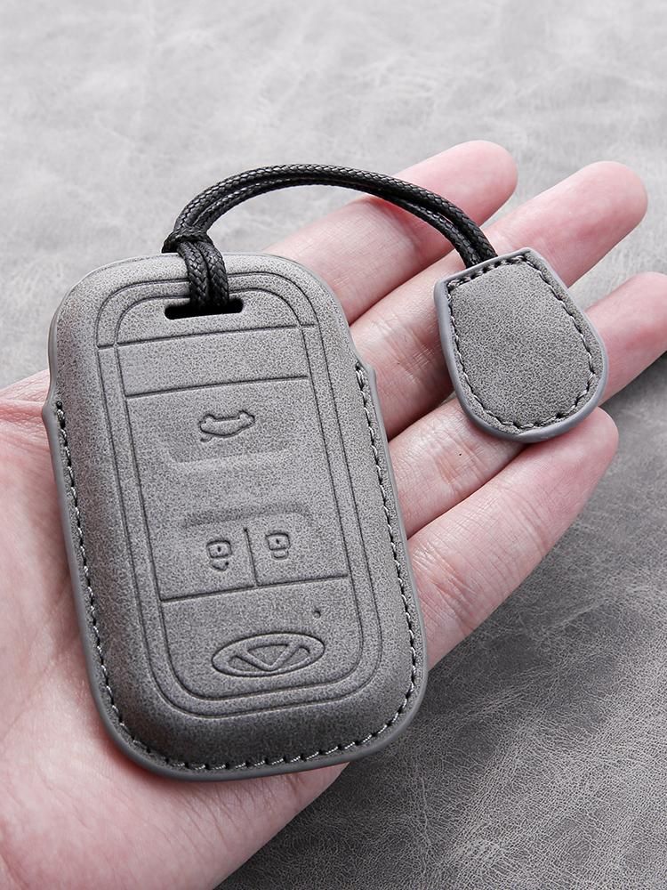 Car Key Case Cover For Chery Tiggo 4 7 Arrizo 5 3 Tiggo 8 Leather Car Key Shell Accessories