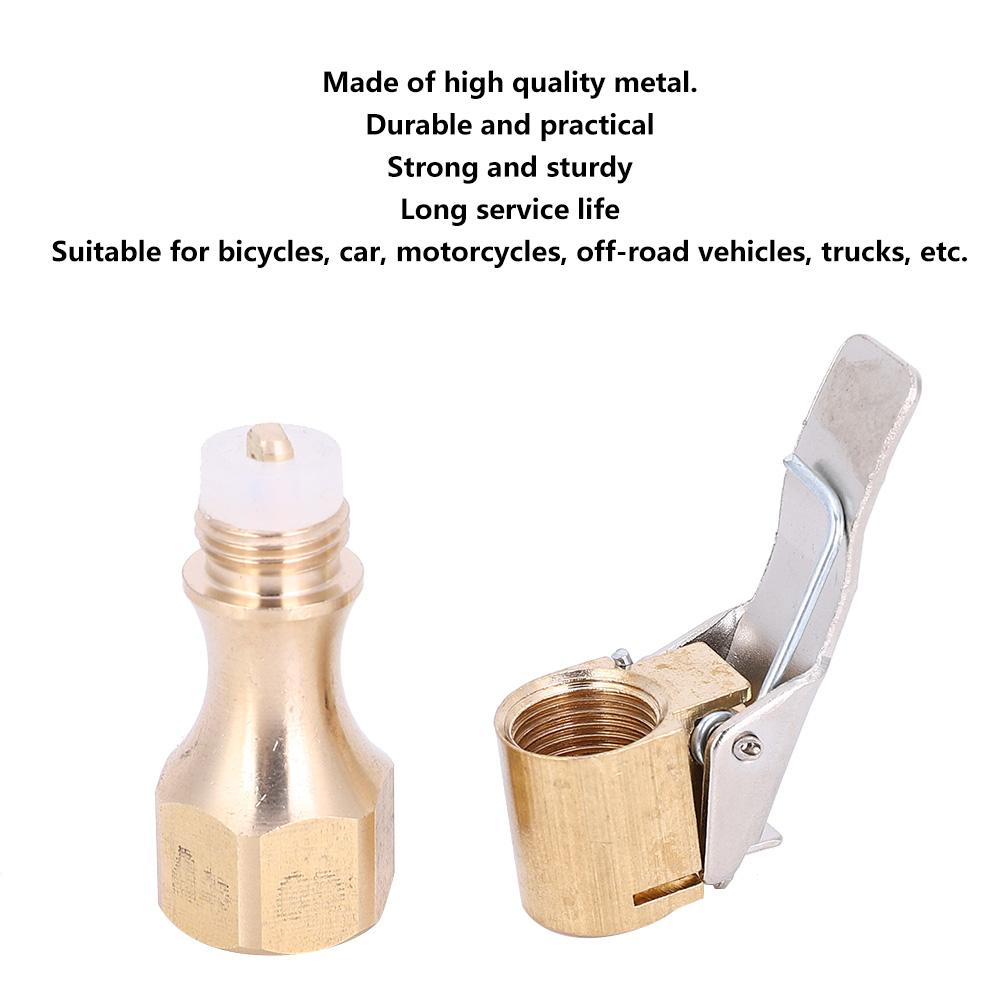 2PCs 1 4 Inch Internal Thread Pump Nozzle All Copper Clip Air Chuck Valve Clip Connector Bicycles Accessory(1 4 Inch )