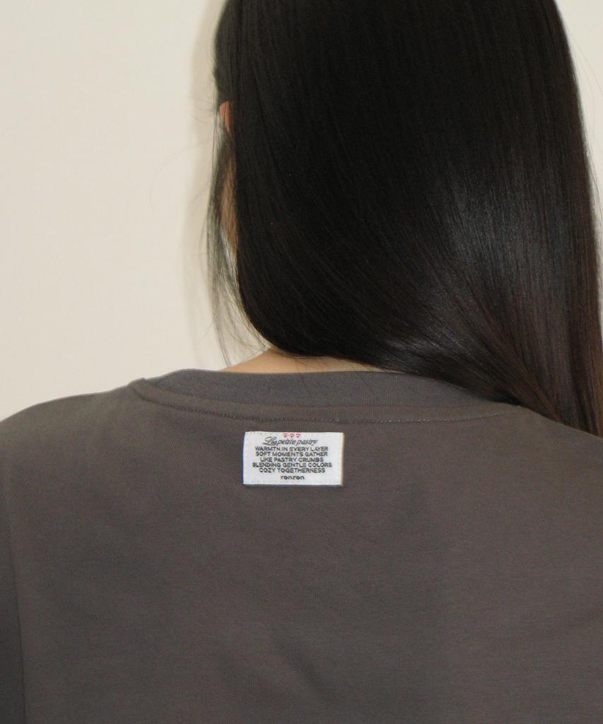 RONRON I Rr Applique Basic Fit T Shirt Charcoal
