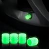 Luminous Valve Caps Fluorescent Night Car Tire Valve Caps Motorcycle Bike Glowing Decor Wheel Nozzles Tyre Cap Car Accessories