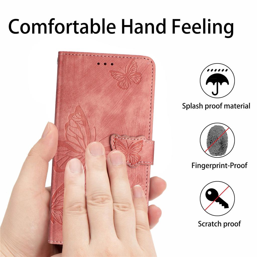 Для Oppo Reno14 5G (Глобальный) Чехол Дизайн Бабочка Флип Кошелек Кожаный Чехол для Телефона Приятный на Ощупь