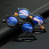 Anti-Blue Light Spring Hinge TR90 Retro Rivets Round Glasses Frames Fashion Computer Optical Eyeglasses Gafas Hombre