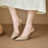 Вечерний ветер удобные одинарные туфли универсальные с юбкой стопы 2025 летняя одежда универсальные нескользящие остроконечные туфли с заклепками