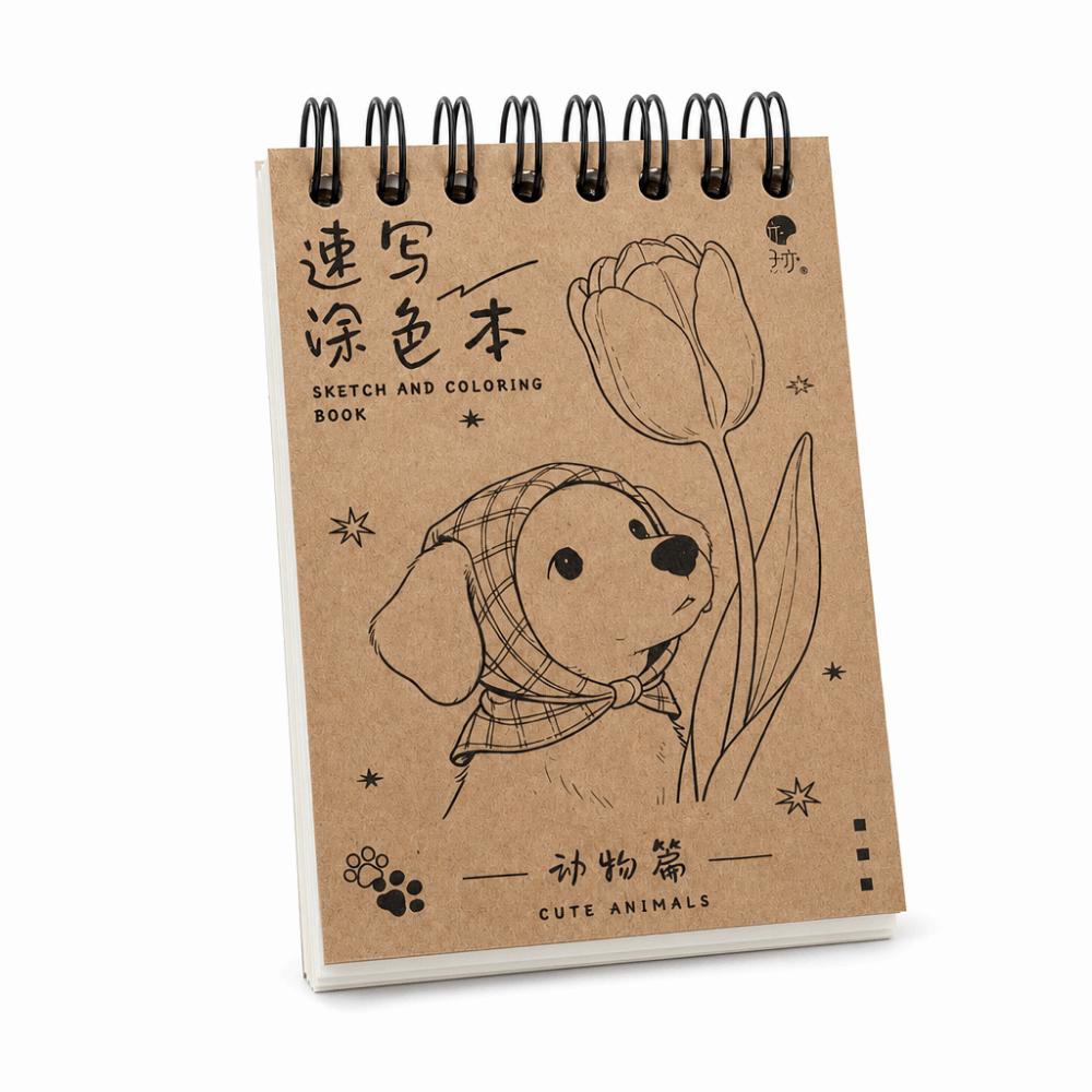 Vintage Coloring Sketching Book Blank Notebooks Blank Sketch Art Drawing Book  Kids Arts Crafts