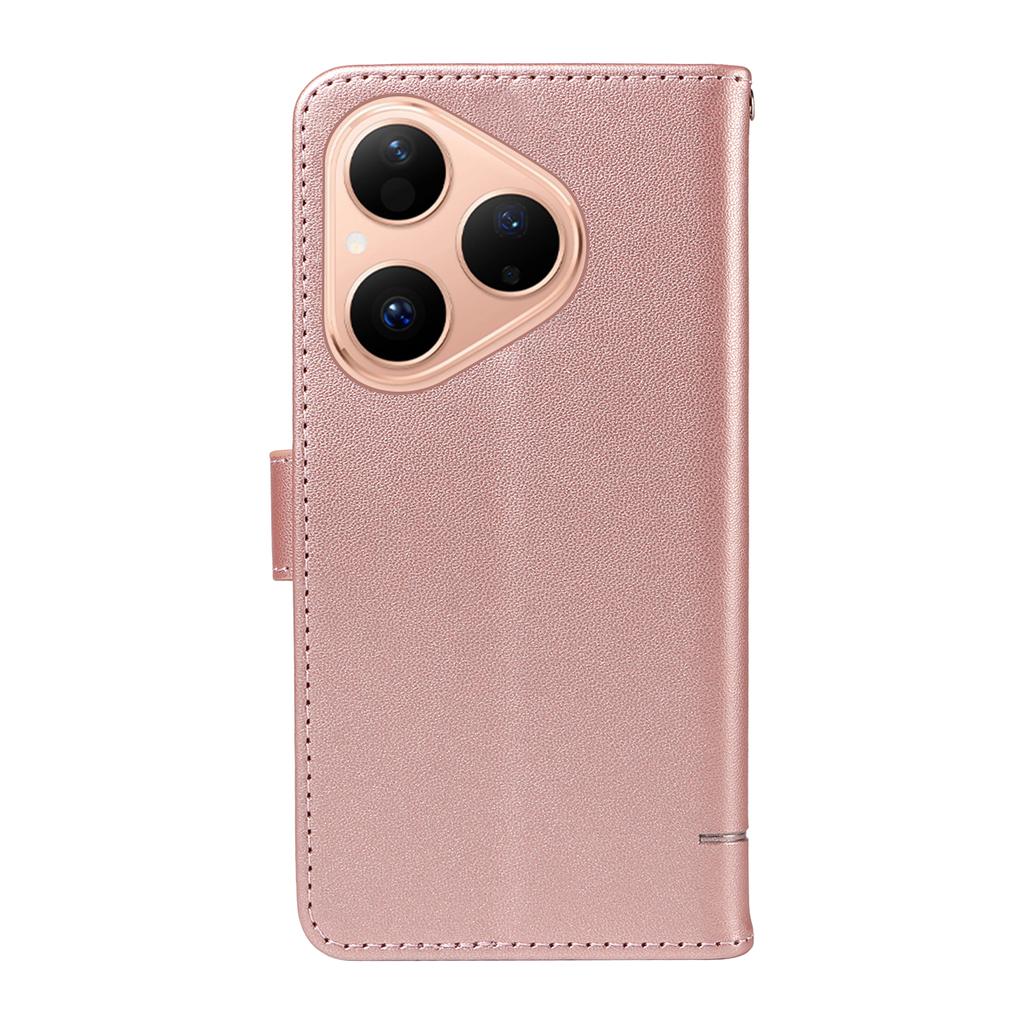 For Huawei Pura 80 Case Cat Pattern Imprint Leather Phone Cover with Wrist Strap