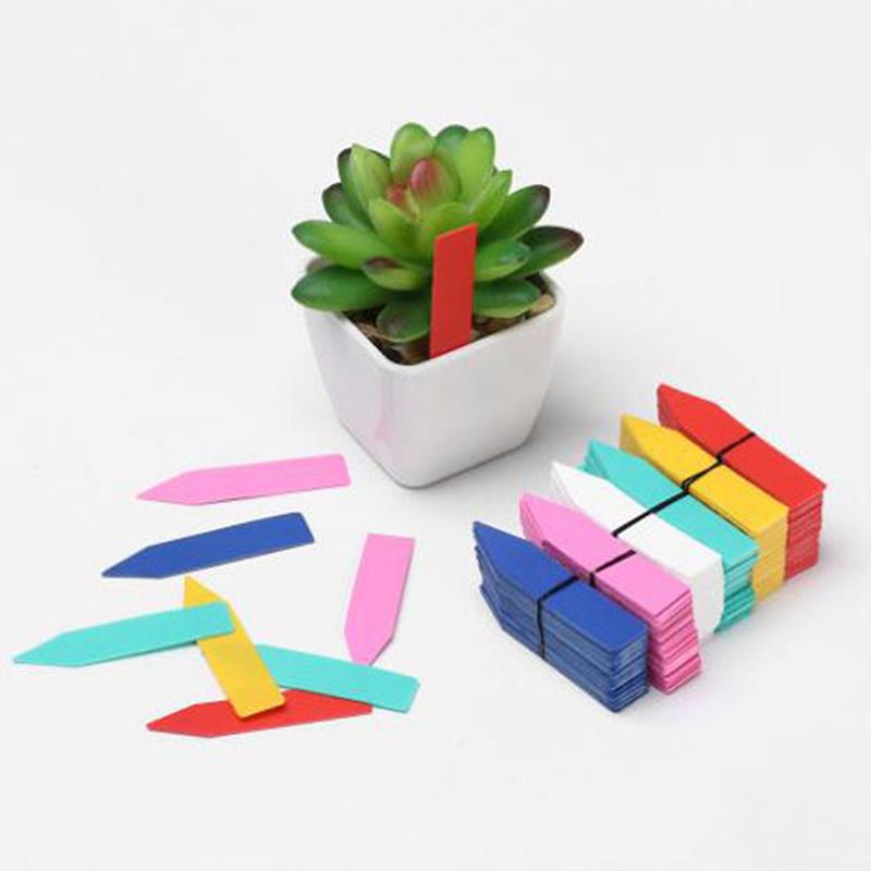 100 шт. 5*1 см этикетки для растений, комнатные бонсай, именная бирка, пластиковые многоцветные