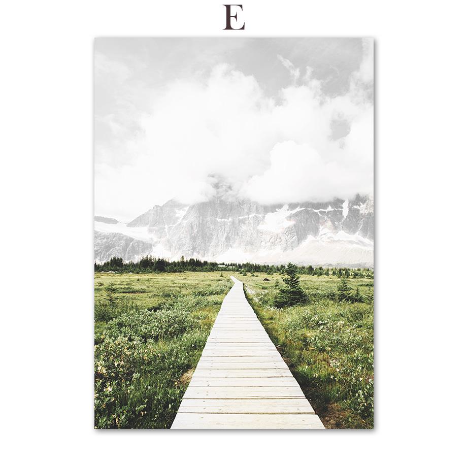 Green Mountain Dandelion Bike Grass Leaf Wall Art Canvas Painting Nordic Posters And Prints Wall Pictures For Living Room Decor