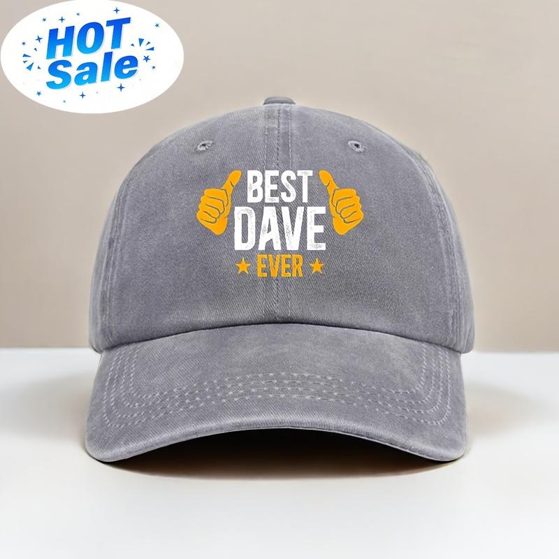 Vintage Baseball Cap Adjustable Outdoor Activity Hat Best Dave Print Design Unisex Outdoor Baseball Cap Perfect Gift Choice