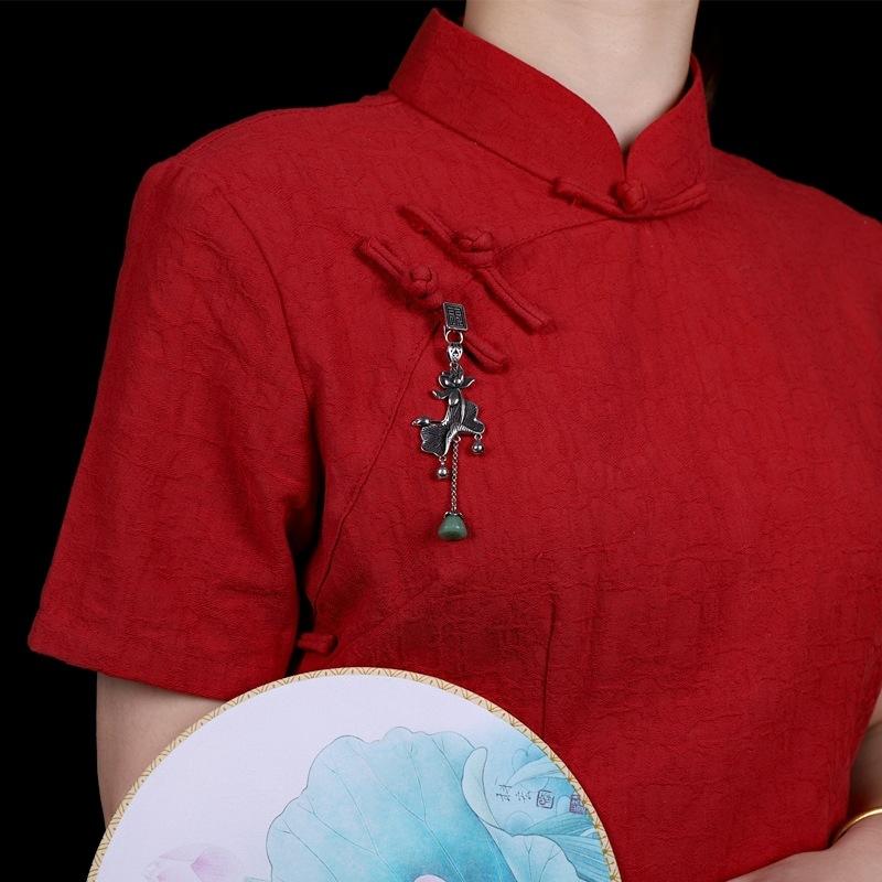 Классический китайский стиль шаг за шагом Шэнлянь чонсам пуговица нефритовая подвеска с кисточкой подвеска ретро аксессуары для ханьфу подвеска женская