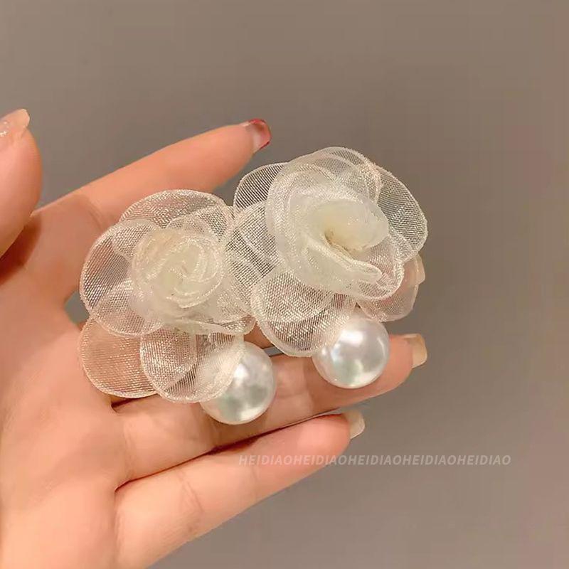 Серьги-клипсы в стиле 80-х в гонконгском стиле красного и синего цвета для непроколотых ушей – Высококлассные французские роскошные серьги-кольца