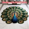 Soft Peacock Carpet Special-shaped Door Gasket Durable Blanket  for Living Room Tea Table Bedside