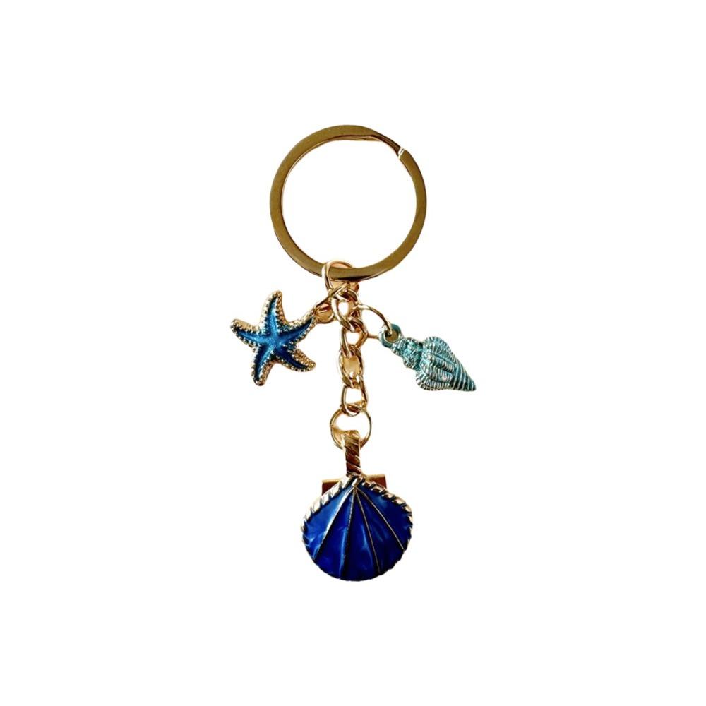 Enamel Shell Keychain Alloy Seashell Keychain New Bag Decoration Key Decoration