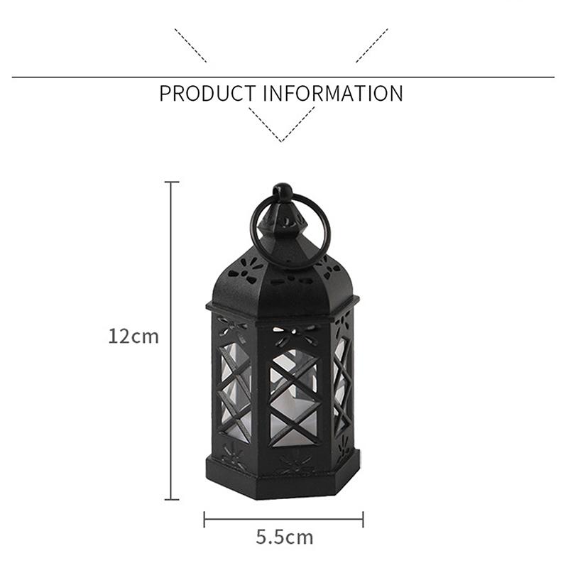 Ретро Настольная Лампа - Хэллоуин Атмосферный Декор и Креативный Подарок Шестиугольная Светодиодная Ветровая Лампа Свечная Лампа Портативная Лампа Пони