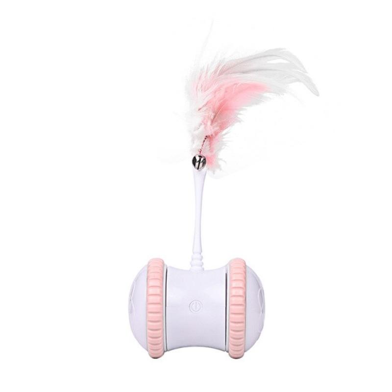 Cat Toy Toys Toys Juguetes Couple Toy Cat Pet Interactive Kitten Casting Electric Games Pen LED Glue Irregular Rotation | Cat Toys (Pink)