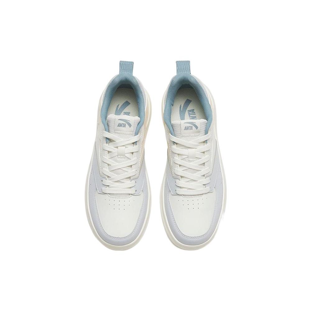 Anta Нескользящие легкие низкие туфли для скейтбординга женские туфли для скейтбординга овсяно-белые 922328060-2