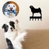 1pc Pug Dog Key Hooks & Keychain Holder - 6 Inch/9 Inch Wide Metal Wall Art for Wall-Mounted Keys