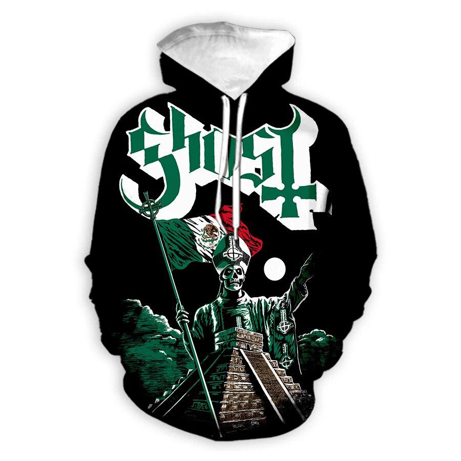 Ghost Band 3D Print Hoodies Men Women Fashion Streetwear Hip Hop Y2k Hoodie Pullovers Casual Hooded Sweatshirts Kids Clothing