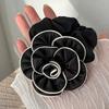 Корейский стиль Большие заколки-резинки для волос с камелией Модная универсальная цветочная эластичная резинка для волос для женщин и девочек Аксессуары для волос