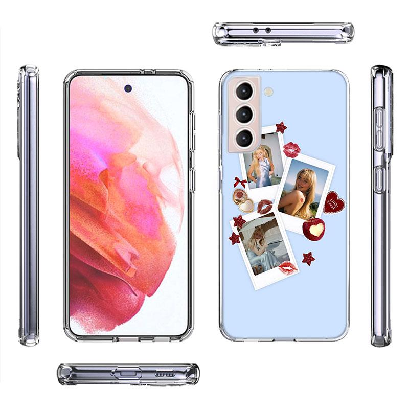 Чехол для телефона Singer S-Sabrina C-Carpenter для Samsung Galaxy S25 Edge S24 S23 FE S21 S20 S10 Plus S22 S26 Ultra Чехол Прозрачные чехлы